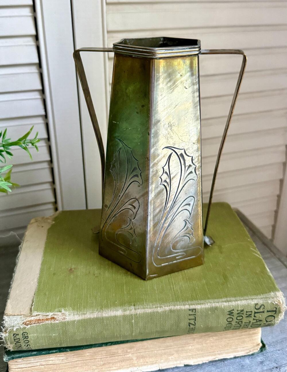 Antique Weidlich Brothers Silverplate Vase | Art Nouveau Floral Vase